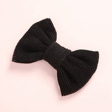 Load image into Gallery viewer, Corduroy Hair Bow Clip Set - 11 Colors
