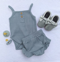 Load image into Gallery viewer, Baby Ribbed Outfit Set: Blue: 0M-24M
