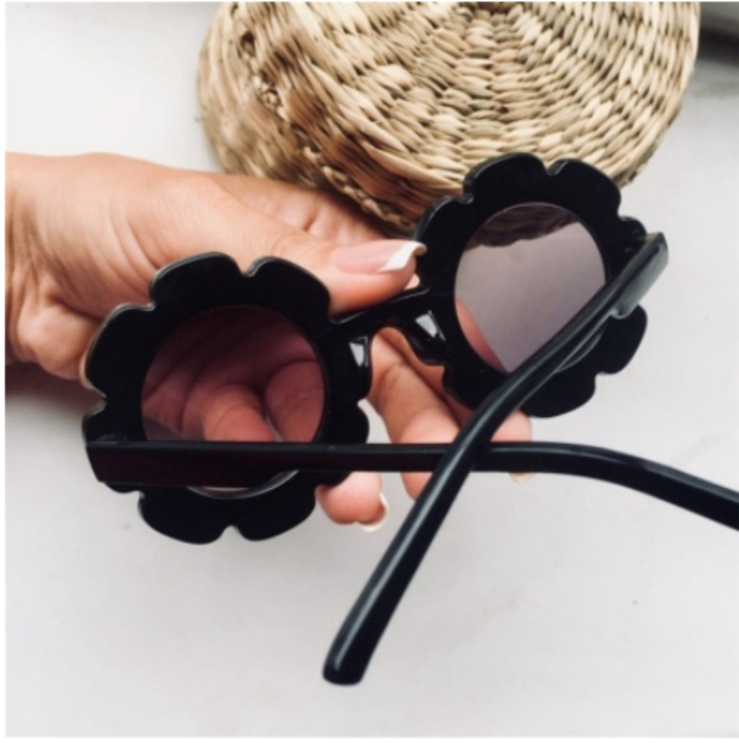 Daisy Flower Shaped Sunglasses - Black