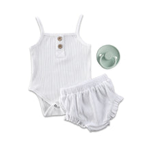 Load image into Gallery viewer, Ribbed Sleeveless Outfit Set - 6 Colors - 0M-24M
